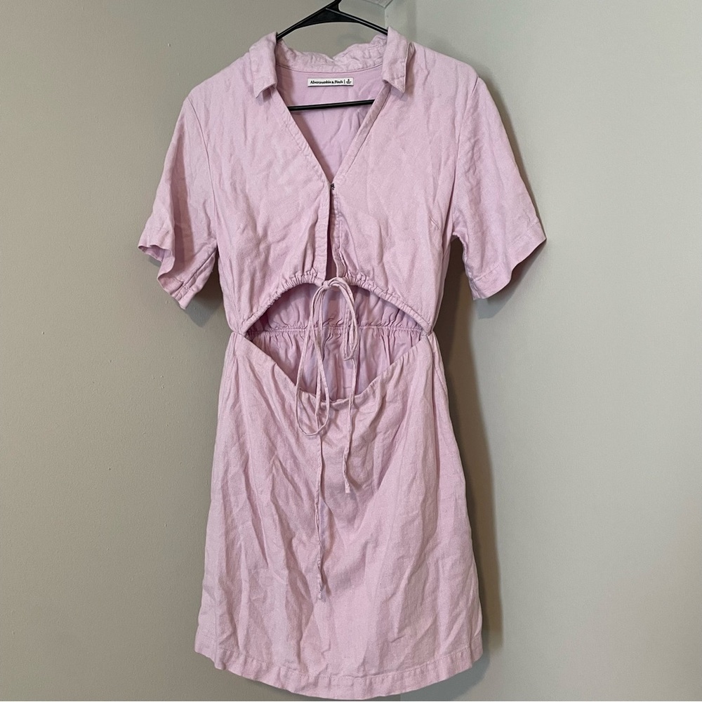 Abercrombie & Fitch Light Pink/Purple Mini Dress Small